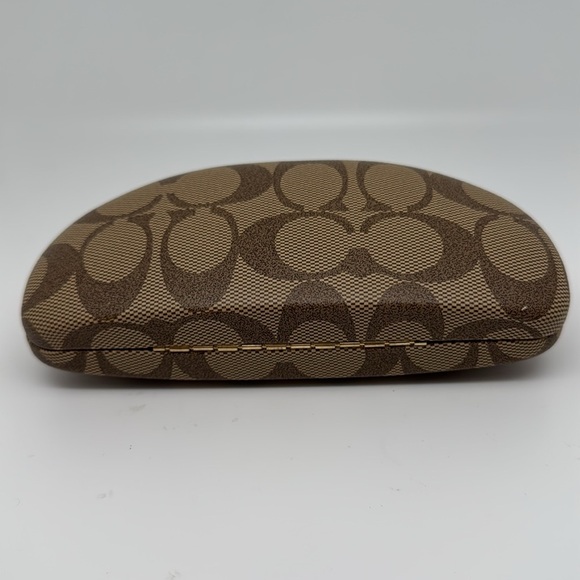 Coach Sunglasses Case Khaki Tan & Brown Hard Shell‎ Sunglasses Travel Case - Picture 6 of 7